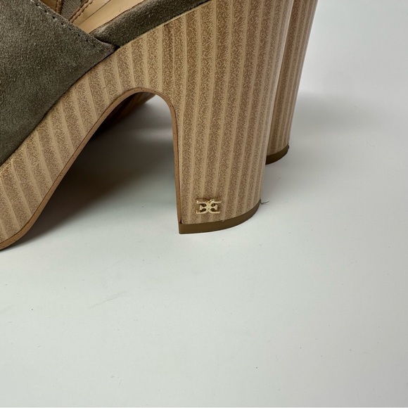 Sam Edelman Shiloh Suede Mule Heel, Olive Suede, Size 6.5 - Picture 5 of 12